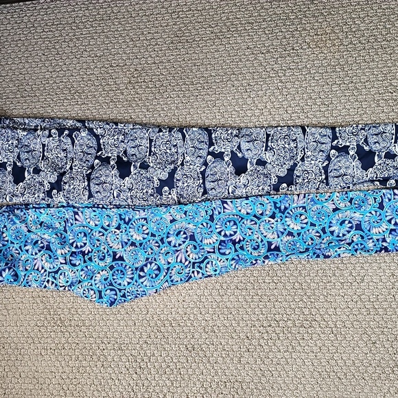 2 Southwinds Blue Coastal Patterned Leggings, Womens Medium - Picture 6 of 6